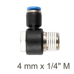 Swivel Elbow Pu 4mm X 1/4' M